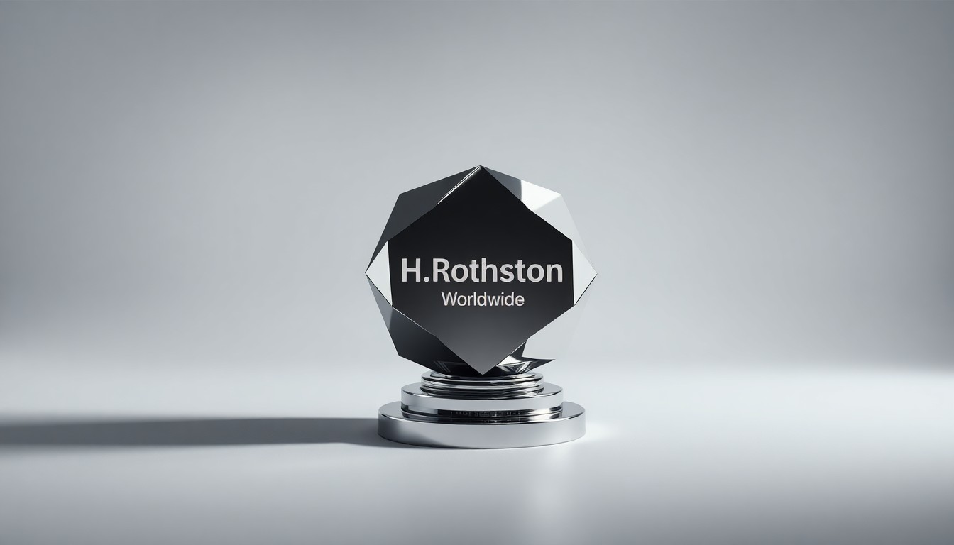A photorealistic studio still-life photograph featuring a sleek, geometric metal object on a clean, monochromatic background, symbolizing the financial performance and market position of the logistics company C.H. Robinson Worldwide.