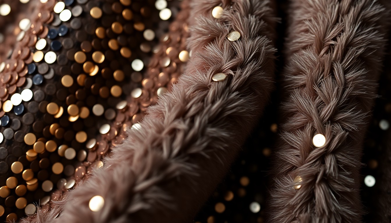 An abstract close-up photograph of a shimmering, high-contrast texture evoking the glamour and luxury of celebrity culture, conceptually representing the personal struggles of a famous family.