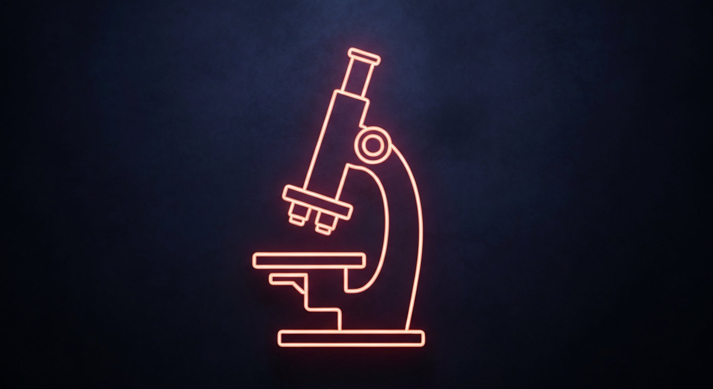 A vibrant, neon outline of a scientific instrument glowing against a dark background, representing the advanced technology driving progress in cancer research.