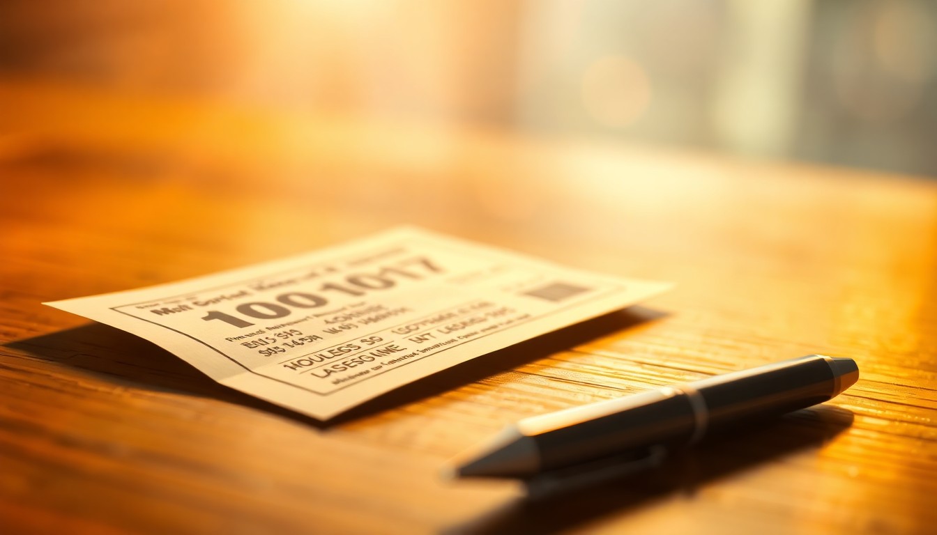 An extremely abstracted, out-of-focus photograph of a lottery ticket and pen on a wooden table, with soft, warm pools of light and color creating a dreamlike, atmospheric composition that conceptually represents the surprise and joy of an unexpected lottery win.