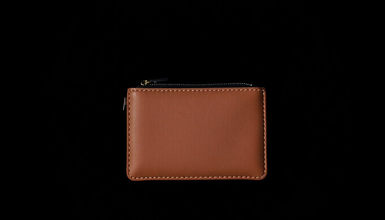 An extreme close-up photograph of a wallet or small purse against a pitch-black background, lit by a harsh, direct camera flash, conceptually illustrating a property crime investigation.