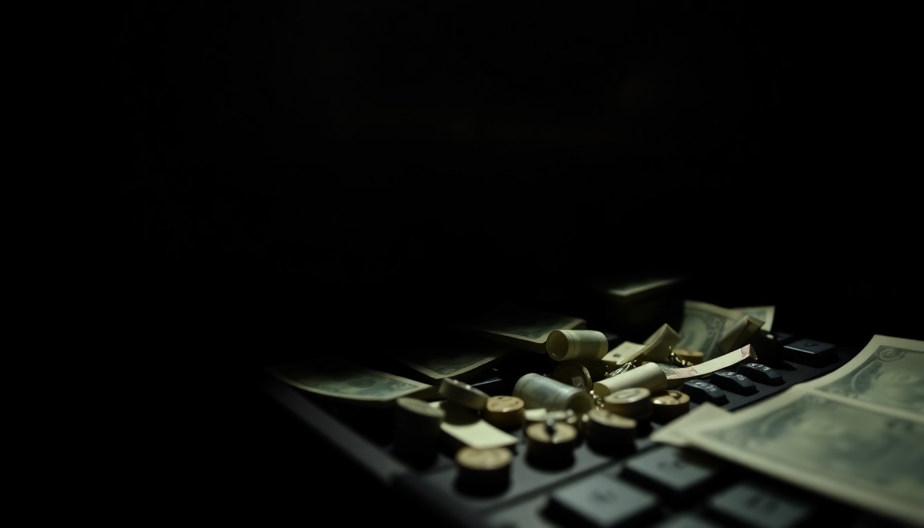 An extreme close-up photograph of a cash register drawer or other physical evidence related to the armed robbery, capturing the harsh, gritty details and creating a sense of the investigative nature of the incident.