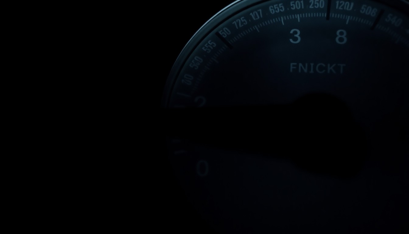 An extreme close-up of a utility bill or gas meter dial, the harsh flash lighting creating a dramatic, gritty aesthetic that conceptually represents the investigation into a billing error and identity theft concerns.