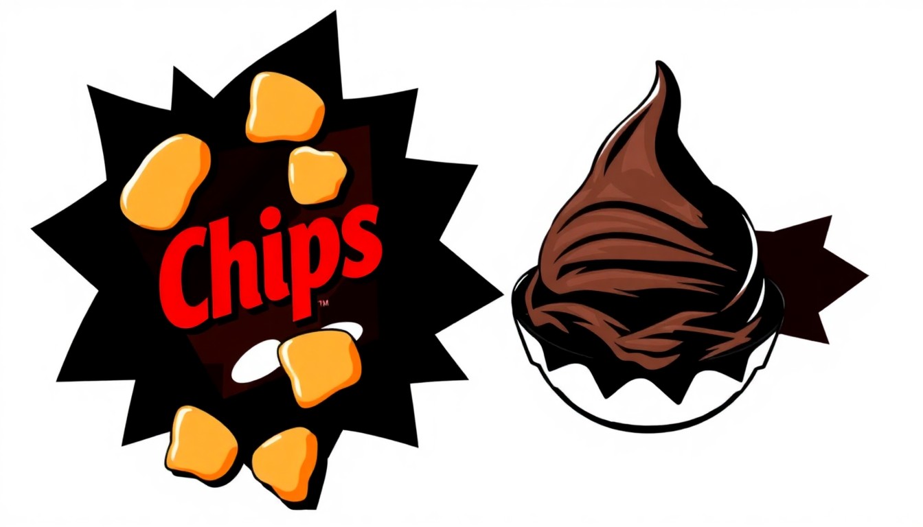 An abstract, minimalist illustration featuring sharp, angular shapes in black, white, and bright red, conceptually representing the unique flavors and textures of Salt & Straw's upcycled ice cream creations.