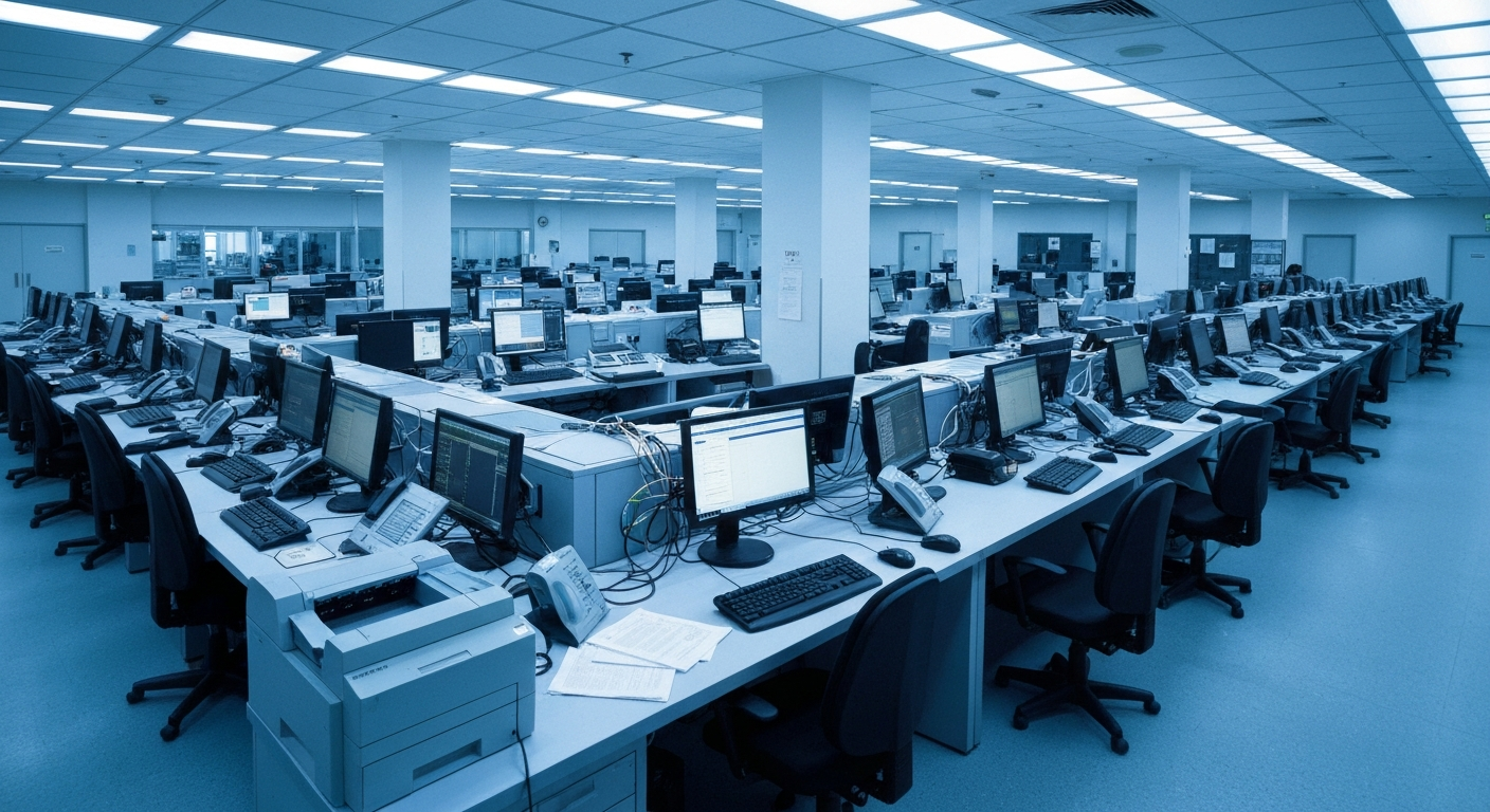 An extreme close-up of the inner workings of a complex financial machine, with gears, circuits, and other industrial components filling the frame, conceptually representing the institutional infrastructure behind short selling and stock trading.