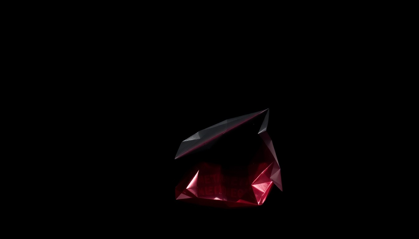 An extreme close-up photograph of a stolen pet supply item, such as a dog jacket or cat pheromone product, lit by a harsh, direct camera flash against a pitch-black background, conveying a stark, gritty, investigative aesthetic.