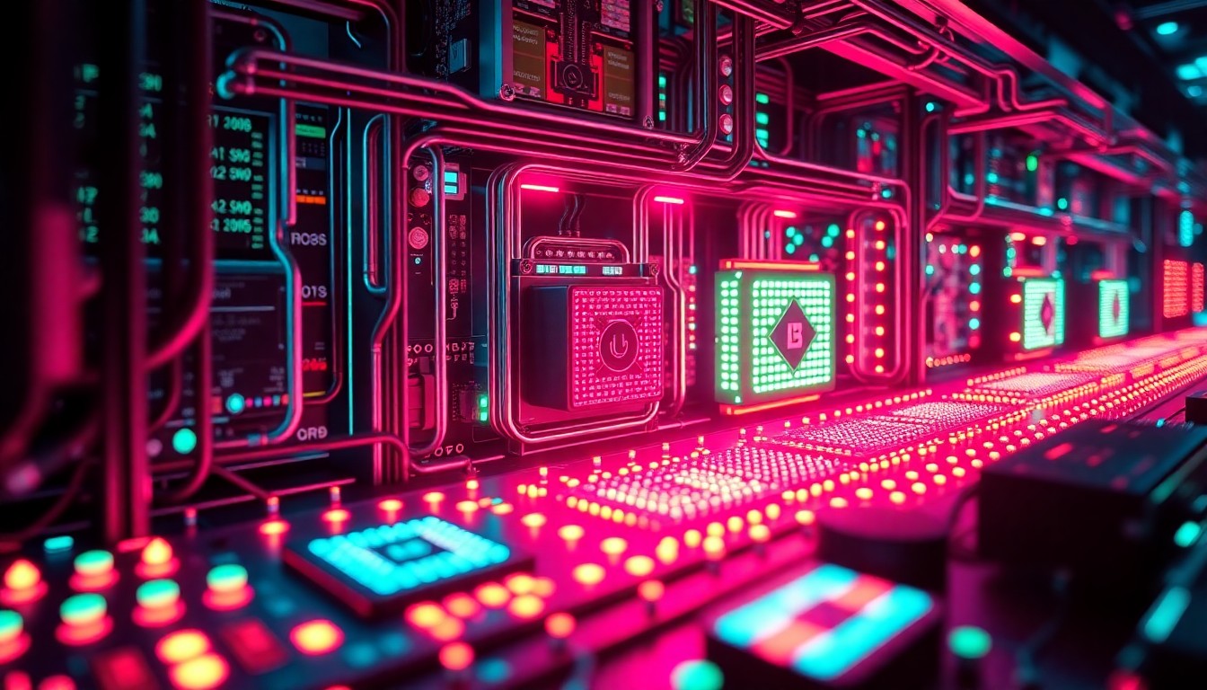A visually striking 3D illustration of glowing, futuristic quantum computing hardware and data infrastructure, conveying the advanced technological capabilities that will drive the institute's research initiatives.