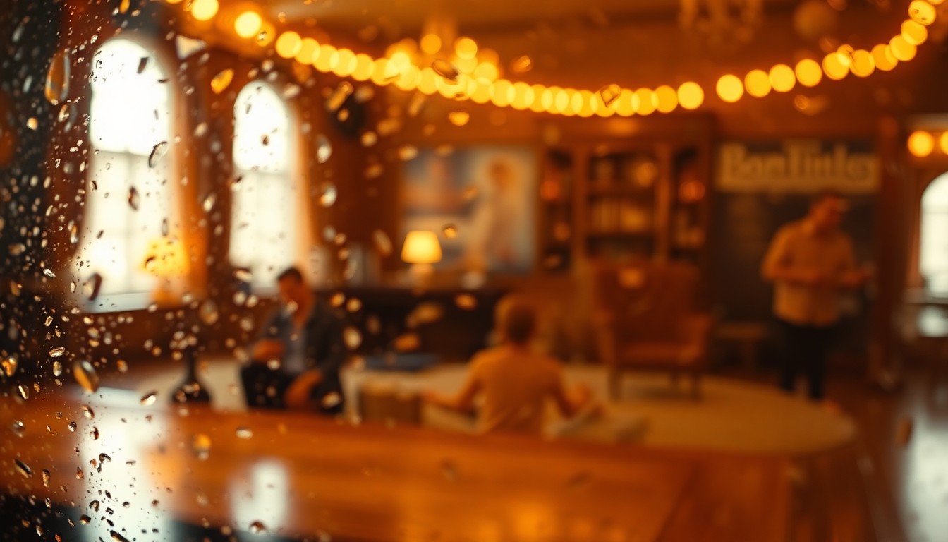 An abstract, hazy photograph composed of soft, warm-toned blurs of color and light, conceptually representing the rich, complex flavors of a premium aged bourbon.