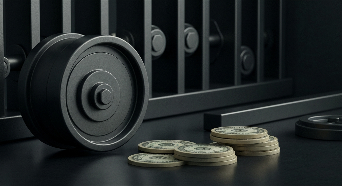 An extreme close-up of intricate gears, levers, and machinery representing the complex financial infrastructure behind Cardinal Health's operations as a major healthcare services and products provider.