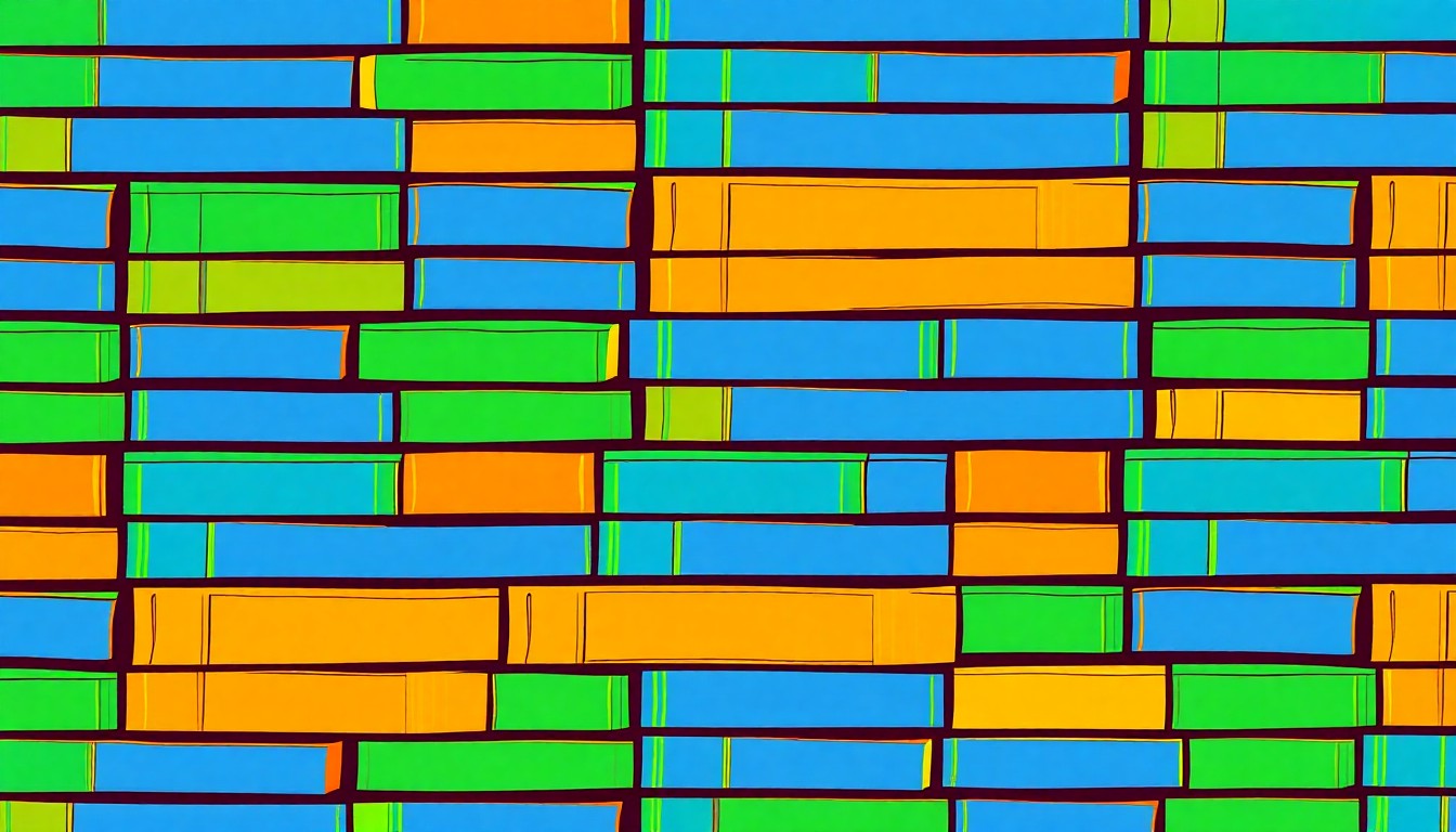 A highly stylized, abstract grid of brightly colored, silkscreen-like images of stacked books, conceptually representing the educational opportunities that can transform lives.