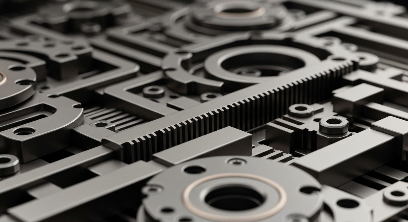 A cinematic close-up of heavy, metallic pharmaceutical research equipment and machinery, conveying the complex, technical nature of drug development.