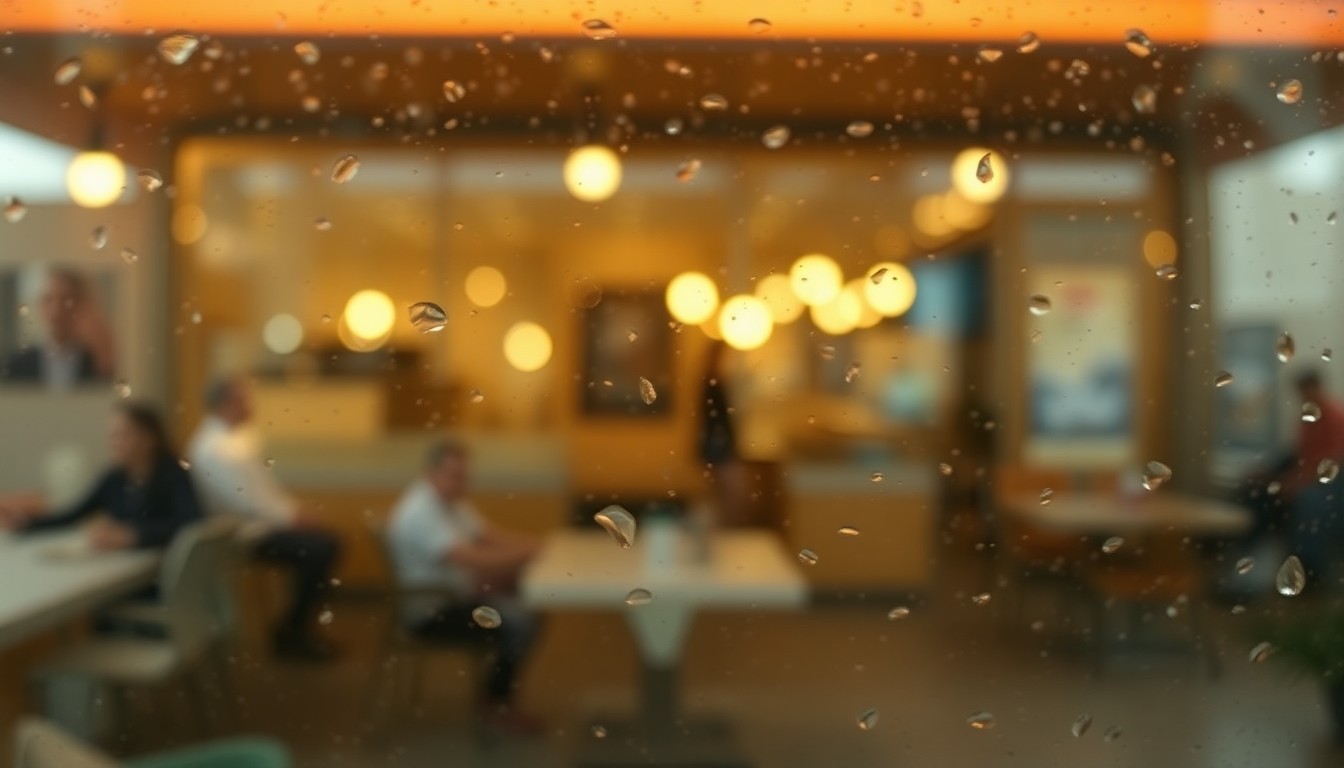 An abstract, impressionistic scene of blurred, overlapping shapes and textures in muted earth tones, evoking a sense of uncertainty and transition around the future of San Francisco's homeless support services.