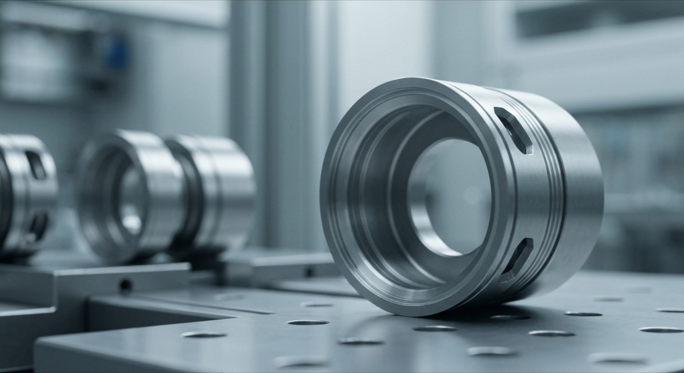 A highly detailed, black-and-white macro photograph of the inner workings of a medical device, capturing the industrial might and technical precision of Boston Scientific's operations.