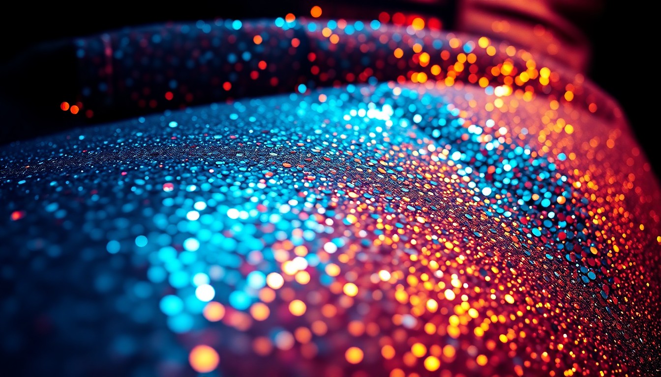 An abstract close-up photograph featuring a dramatic, high-contrast composition of shimmering, glittering sequins, capturing the luxurious, textural essence of Demi Lovato's new dance-pop single.