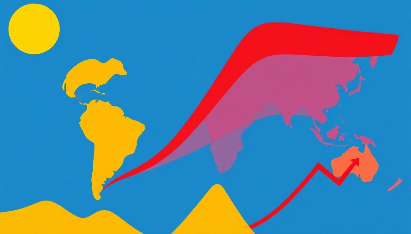 A vibrant abstract illustration featuring overlapping triangles and circles in shades of blue, red, and yellow, conveying the complex and interconnected nature of the global public debt crisis.