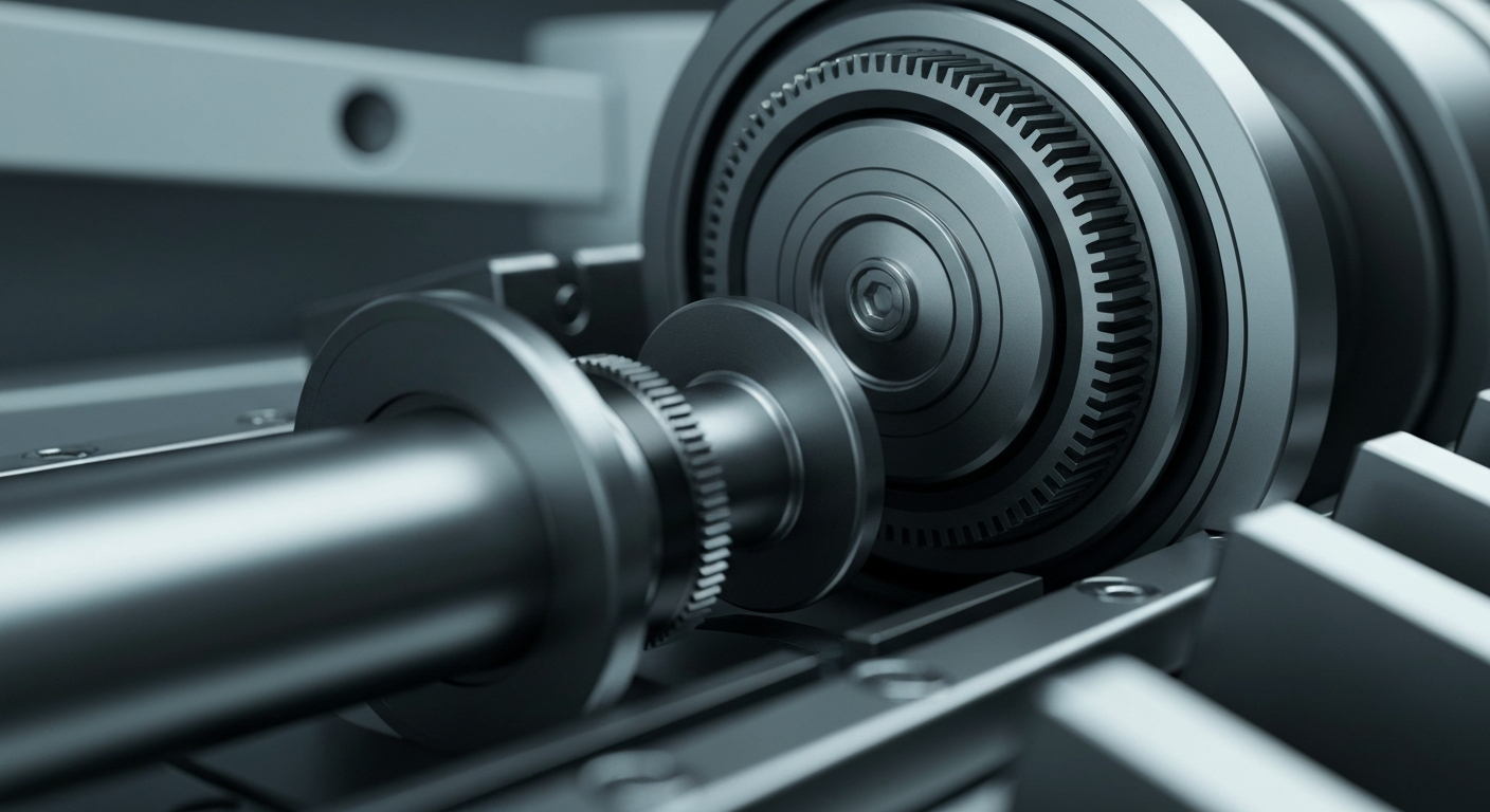 An extreme close-up of the intricate gears and components of a high-tech medical device, representing the complex financial infrastructure supporting Onconetix's biotech innovations.