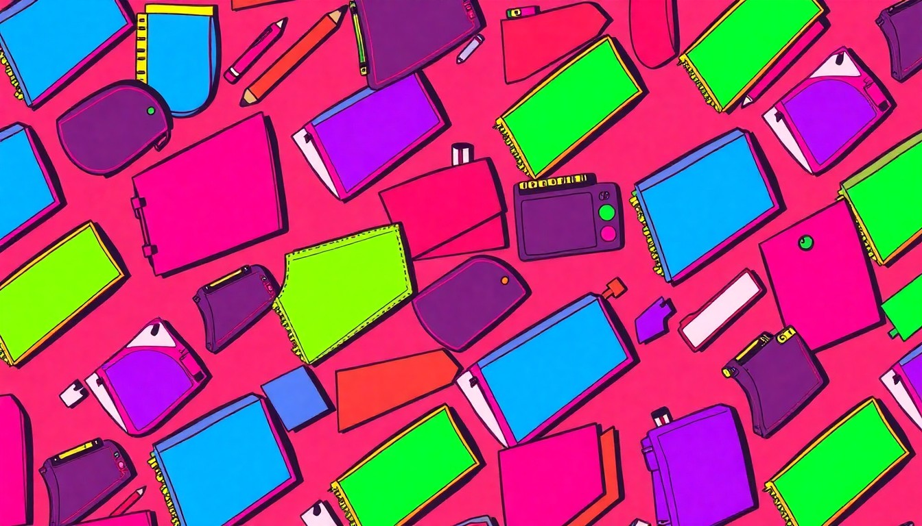 A brightly colored, high-contrast silkscreen print of a single, iconic school supply object repeated in a tight grid pattern, conceptually representing the transition of leadership on the Jefferson City School Board.