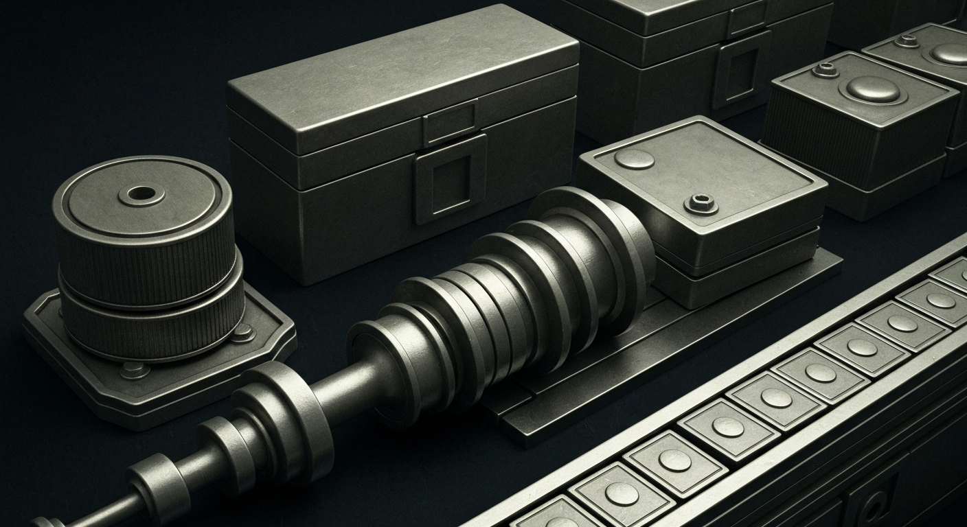 An extreme close-up of intricate, industrial-grade banking machinery, conveying the tangible strength and resilience of financial institutions.