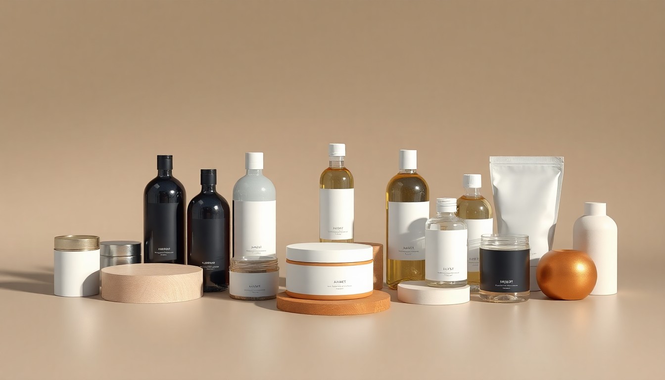 A high-end studio still life photograph featuring an elegant arrangement of various private label consumer products, including packaged foods, household items, and personal care goods, all set against a clean, minimalist background with dramatic lighting and shadows to convey a sense of quality, innovation, and strategic leadership in the private brand industry.