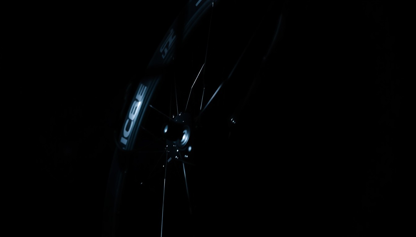 An extreme close-up photograph of a damaged bicycle wheel rim and tire, the metal and rubber distorted and mangled, conveying the violent impact of the collision.