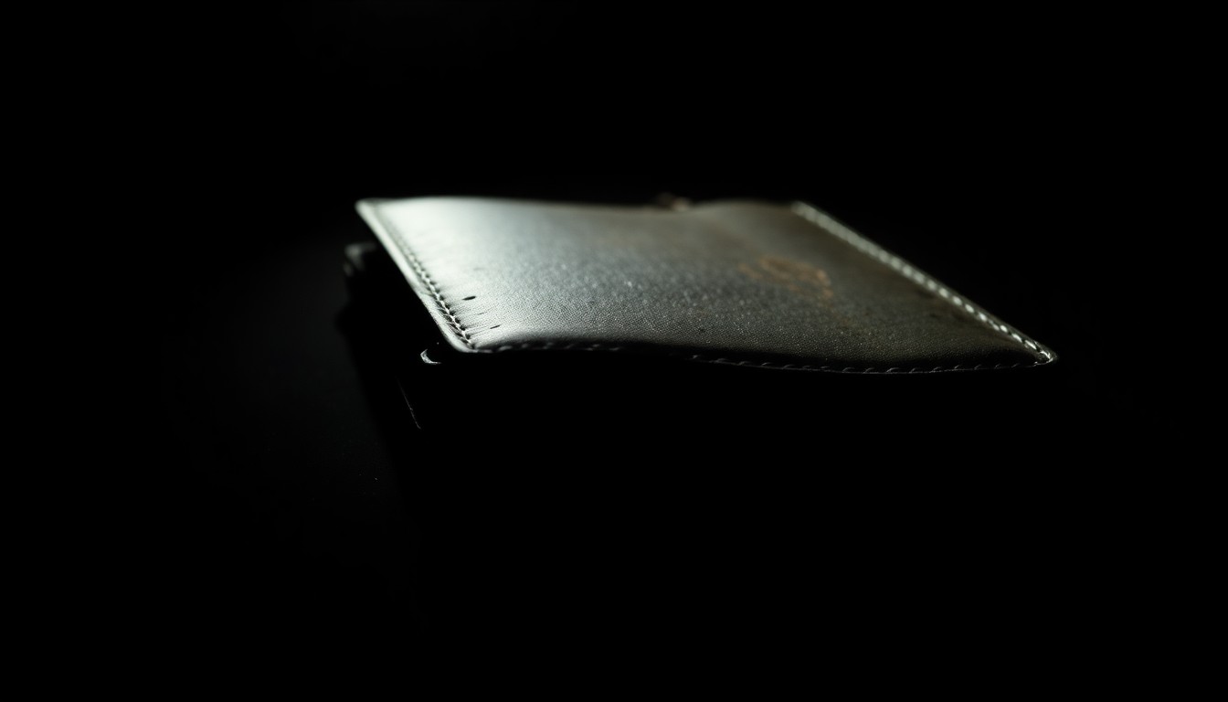 An extreme close-up photograph of a tarnished metal object, possibly a watch or jewelry, dramatically lit by a harsh flash against a dark background, conceptually representing the physical evidence from the unsolved 1980 Binghamton homicide.