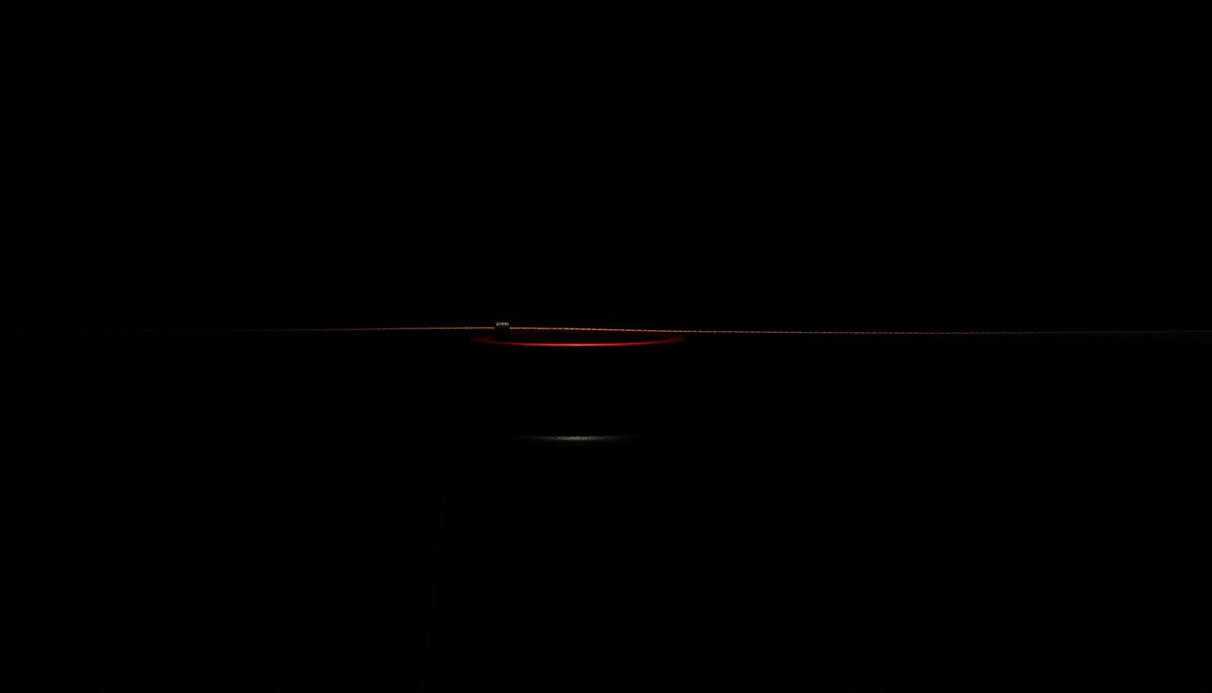 An extreme close-up photograph of a police barricade or traffic cone against a pitch-black background, lit by a harsh camera flash, conceptually representing the stark, gritty, and investigative nature of the curfew enforcement.