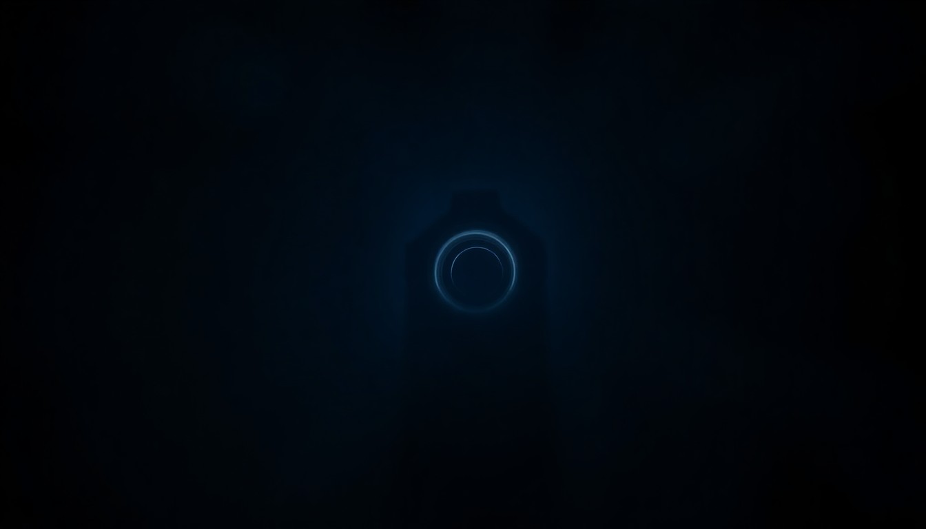 An extreme close-up of a gun barrel reflecting a harsh, direct camera flash, conveying the tense and confrontational nature of the incident between the ICE agent and the other driver.