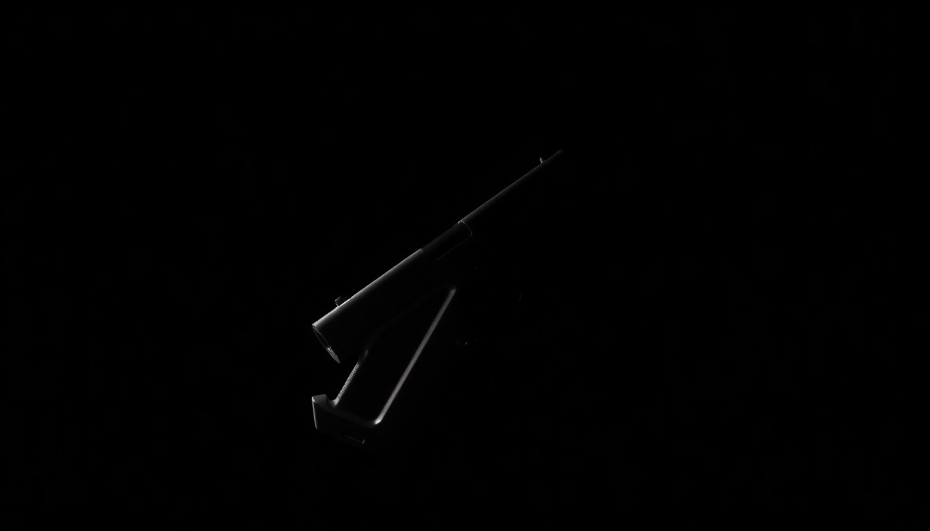 An extreme close-up photograph of a handgun magazine against a pitch-black background, lit by a harsh, direct camera flash, conceptually representing the grim details of a violent crime.
