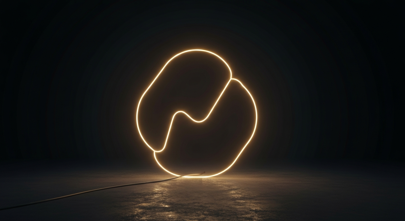 A vibrant neon outline of a stethoscope against a dark background, representing the energy and potential of future healthcare leaders.