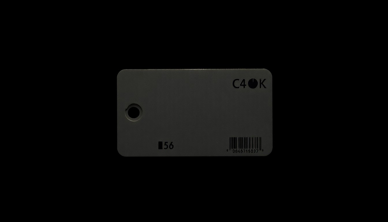 An extreme close-up photograph of a hotel room key card against a pitch-black background, lit by a harsh, direct camera flash, conceptually representing the investigative efforts to uncover signs of human trafficking during the 2026 World Cup.