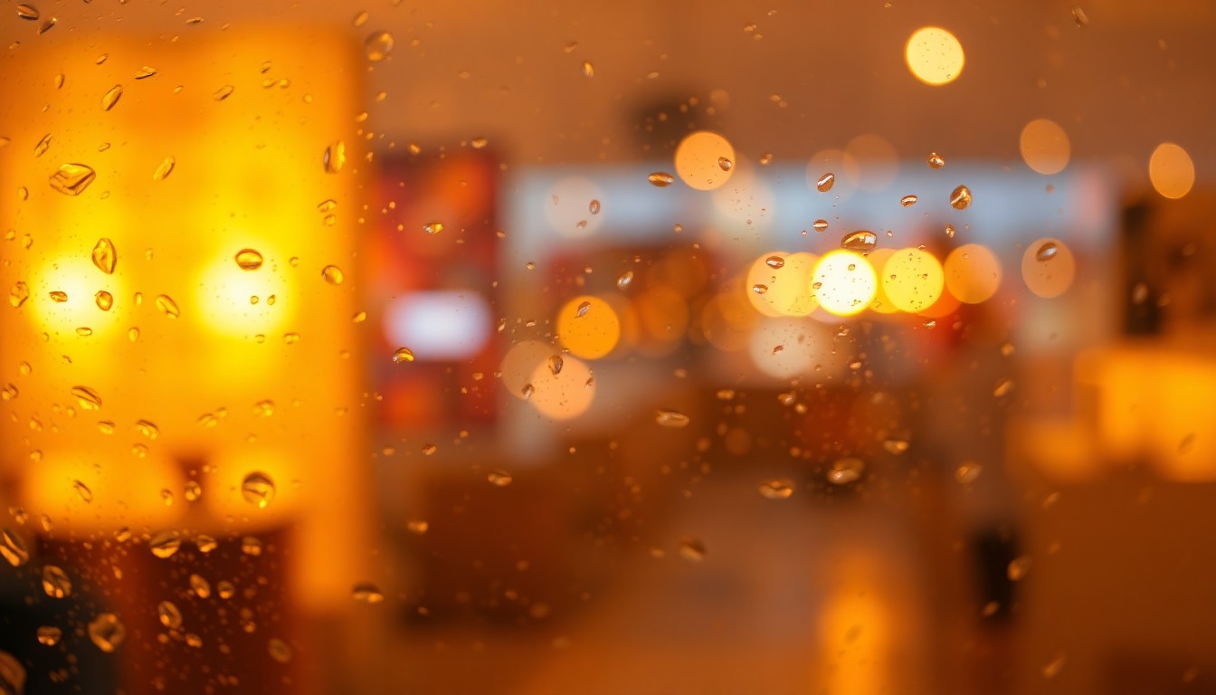 An abstract, out-of-focus scene composed of soft, warm pools of color and light, conceptually representing the artistic and celebratory nature of the annual photography exhibition in Charlevoix.