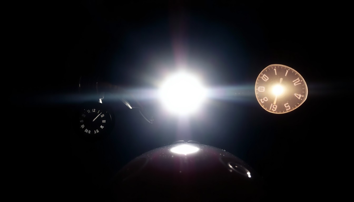 An extreme close-up photograph of a damaged motorcycle part, such as a twisted handlebar or broken mirror, lit by a harsh, direct camera flash against a pitch-black background, conceptually illustrating the aftermath of a fatal crash.