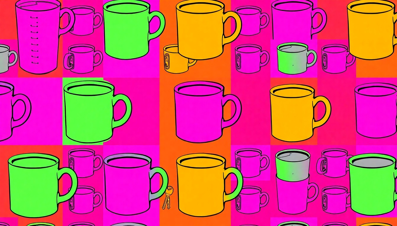 A high-contrast silkscreen print of a set of house keys repeated in a grid pattern, conceptually representing the inheritance of a paid-off home and the practical considerations that come with it.