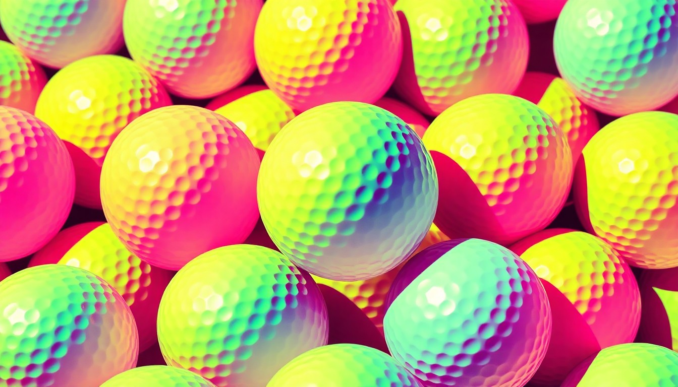 A bold, abstract silkscreen print featuring a repeating pattern of neon-colored golf balls, conceptually representing the community debate over the future of a local golf course.