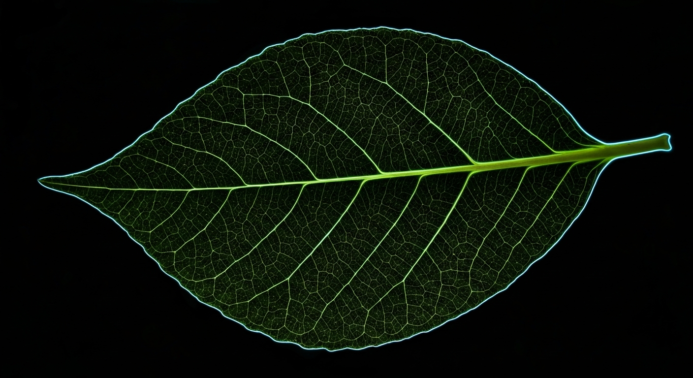 A vibrant, neon-outlined cannabis leaf floating against a dark background, conceptually representing the complex relationship between cannabis legalization and adolescent substance use.