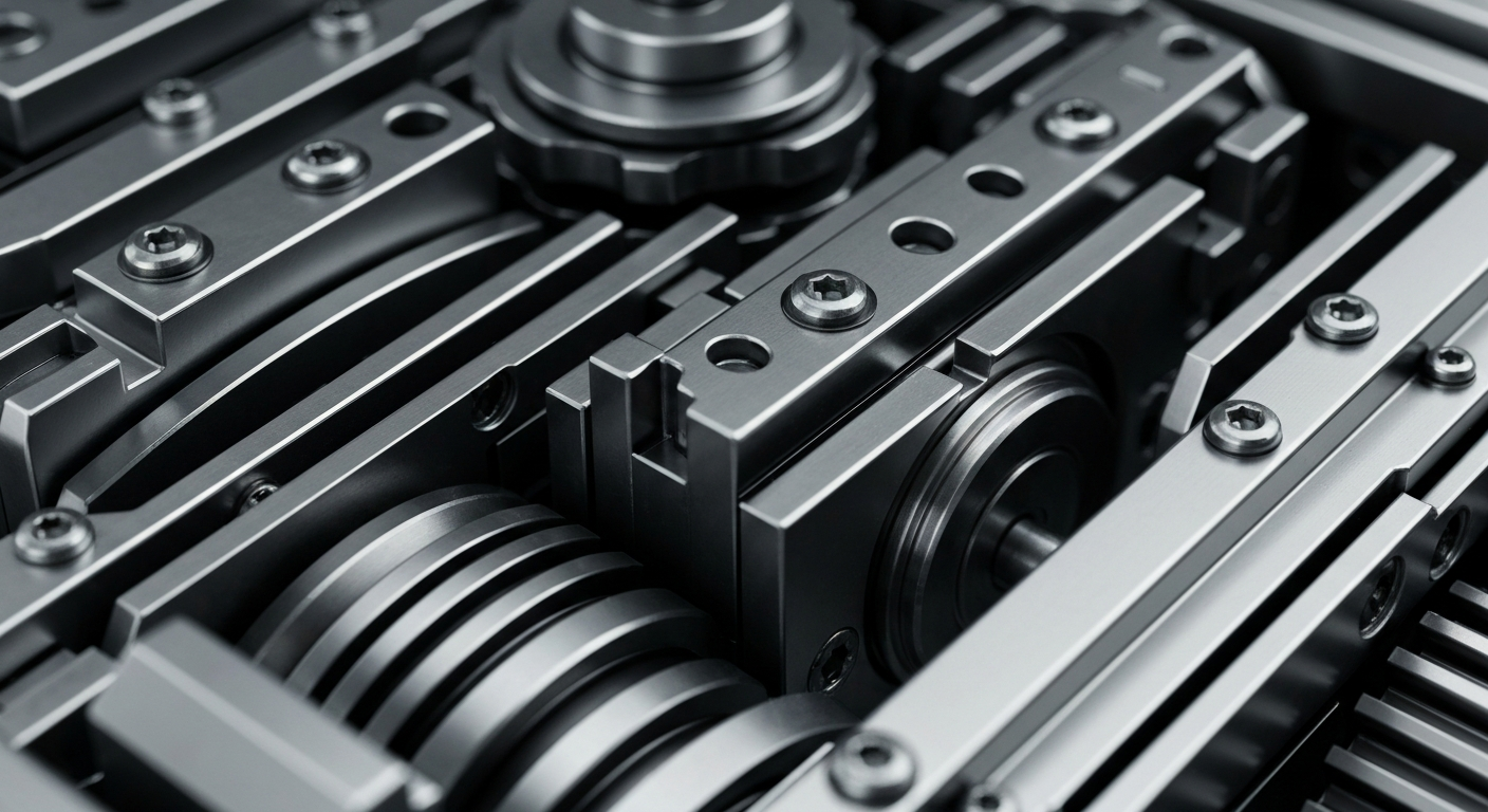 An extreme close-up of intricately engineered, metallic financial machinery, conveying a sense of the precision and power behind Ouster's business operations.