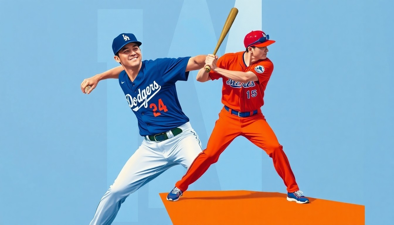 A fractured, cubist-style painting depicting Shohei Ohtani's pitching motion and batting stance, with sharp geometric planes and vibrant colors representing the dynamic nature of his game.