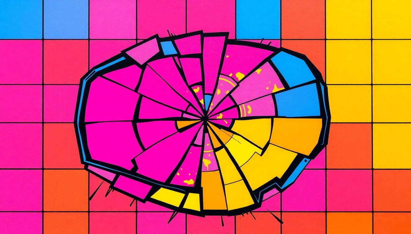 An extreme close-up of a shattered Waymo autonomous vehicle sensor lens reflecting a faint red light, conceptually illustrating the vandalism of self-driving cars.