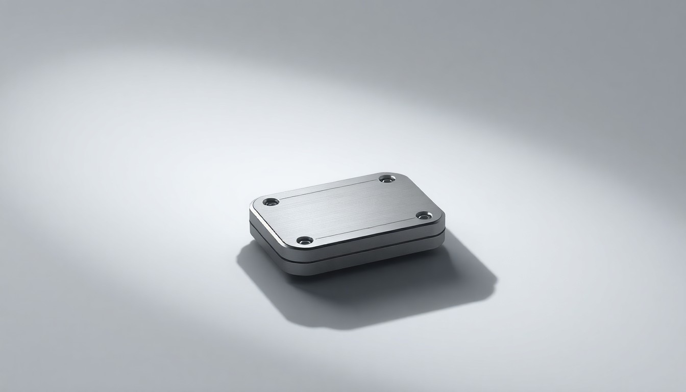 A photorealistic studio photograph of a metallic autonomous vehicle sensor module floating on a clean, white background, dramatically lit to symbolize the complex challenges facing self-driving car companies.