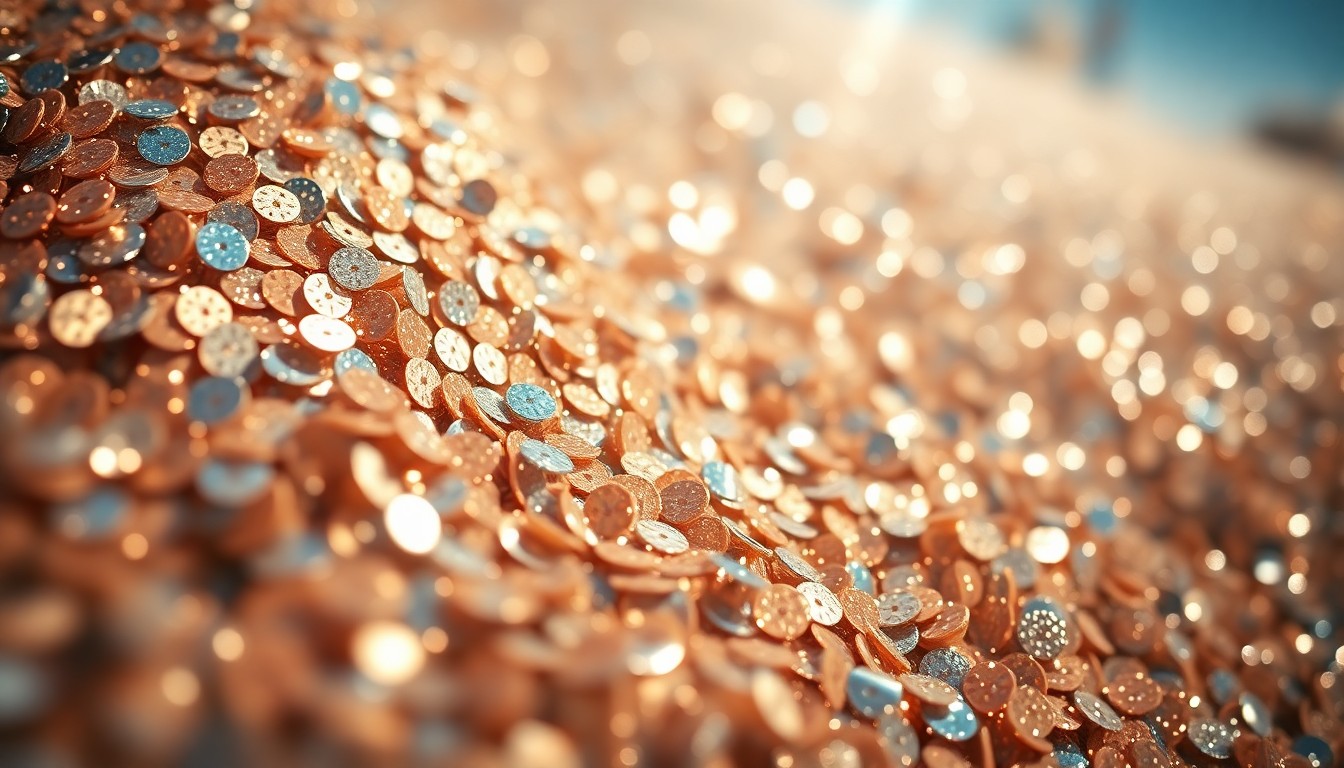 An abstract close-up photograph of shimmering, high-contrast sequins and disco ball shards, capturing the glamorous energy of a major music festival.