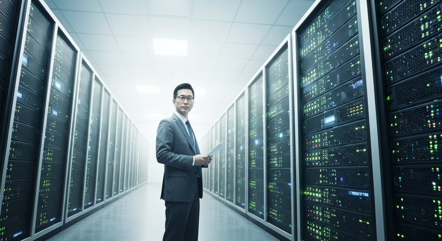 An extreme close-up of intricate banking machinery and computer servers, conveying the secure infrastructure and powerful technology that enables financial institutions to operate.