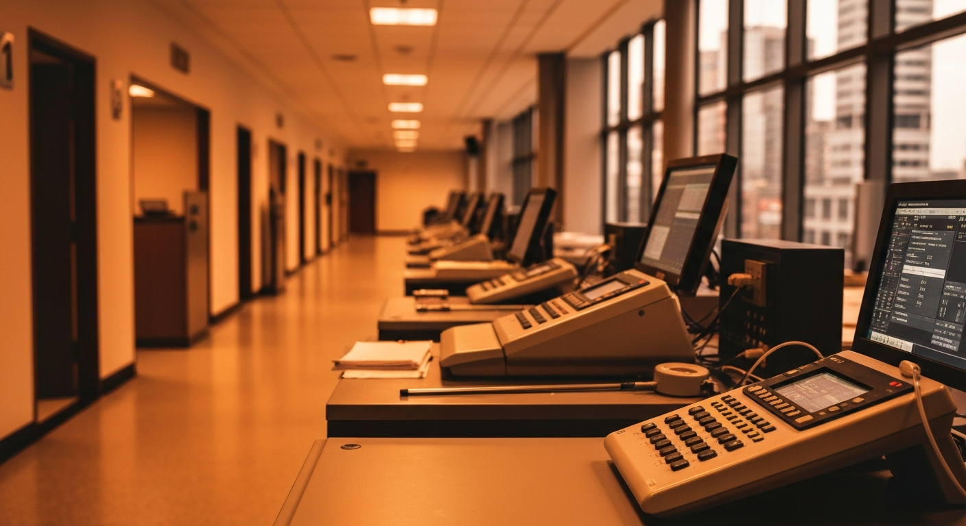 An extreme close-up of gears, levers, and other industrial components that make up the inner workings of a financial institution, conveying the idea of the complex machinery behind the pharmaceutical industry.