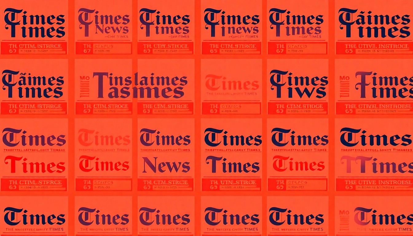 A grid of stylized, neon-colored silkscreen images of a Quad-City Times newspaper icon, rendered in a high-contrast, abstract pop art style.