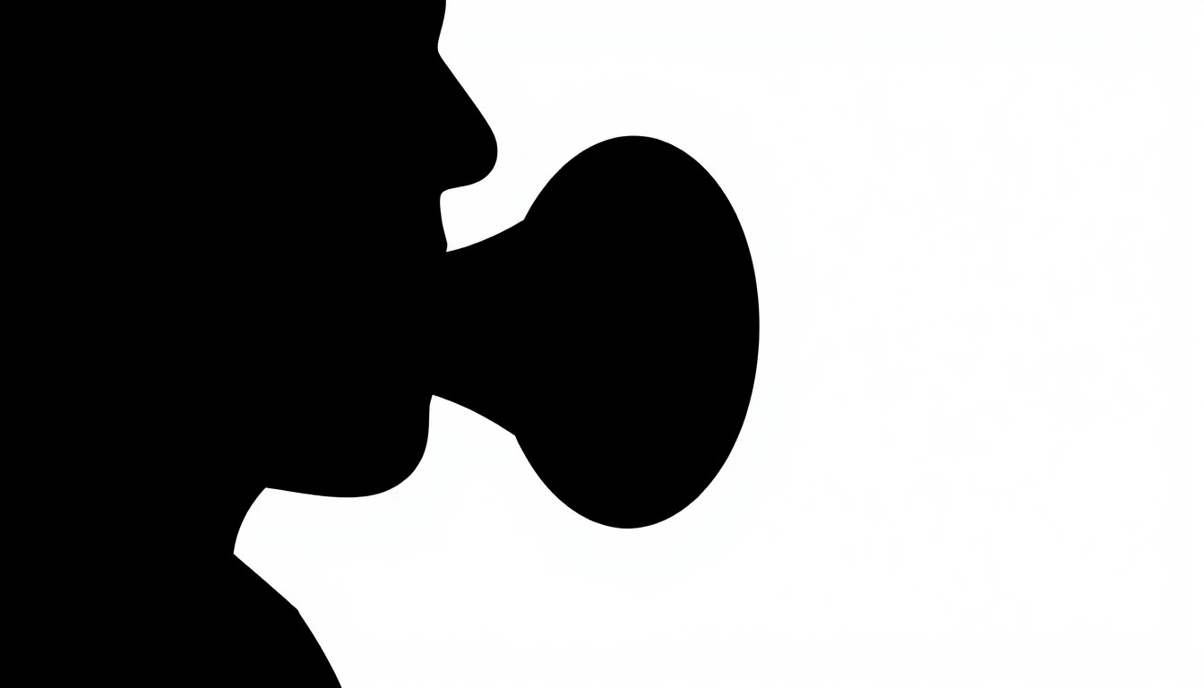 An abstract, minimalist illustration featuring bold black silhouettes and high-contrast solid colors like red and white, conceptually representing the idea of a brass musician's mouthpiece being customized and refined.