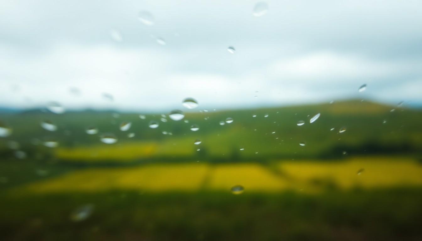 An abstract, impressionistic landscape scene in soft, blurred shades of green and blue, conveying a sense of tranquility and environmental stewardship.
