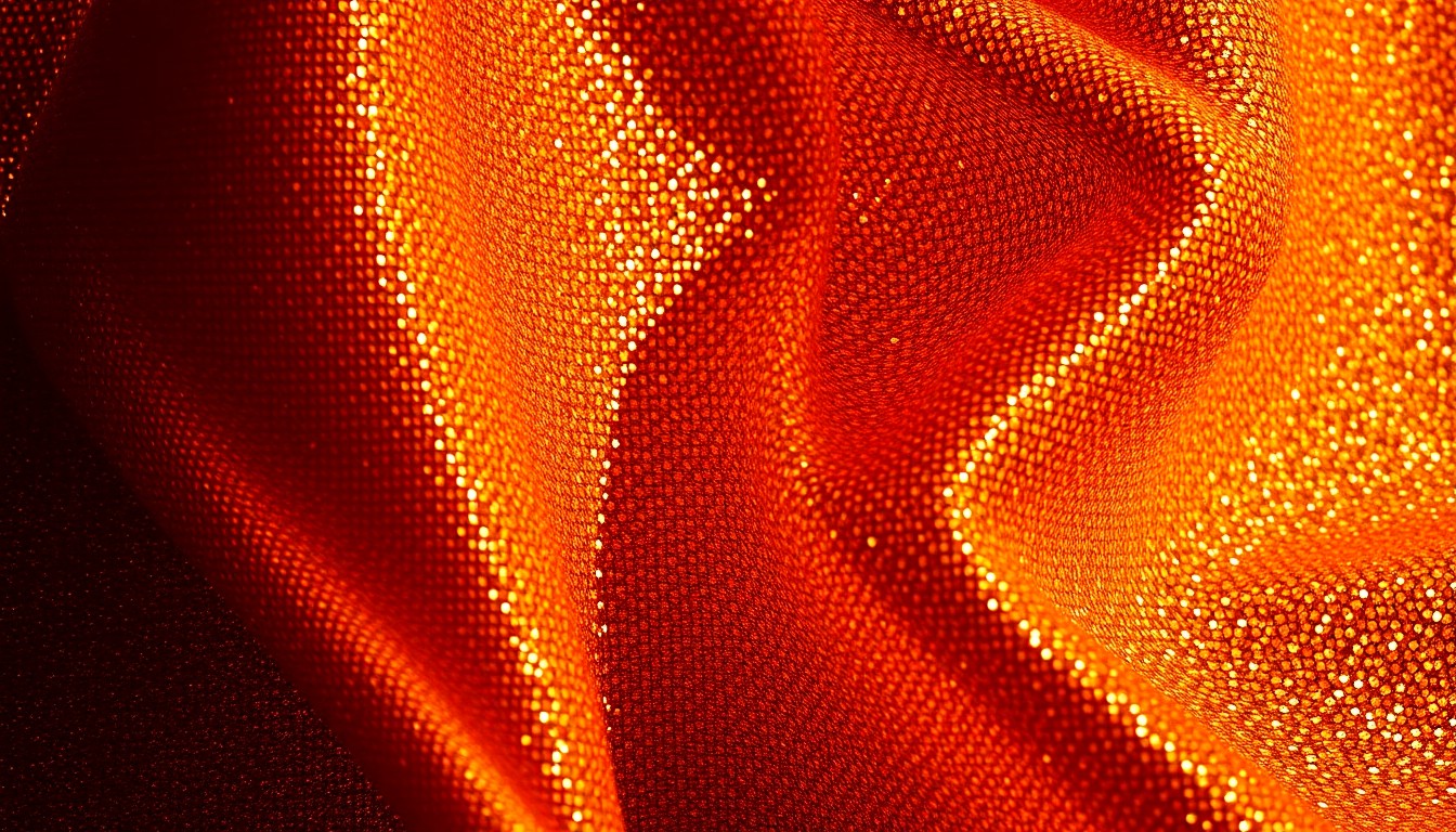 An extreme close-up of a richly textured, shimmering fabric in warm, golden hues, conceptually representing the nostalgic glamour and timeless appeal of the 'Little House on the Prairie' franchise.