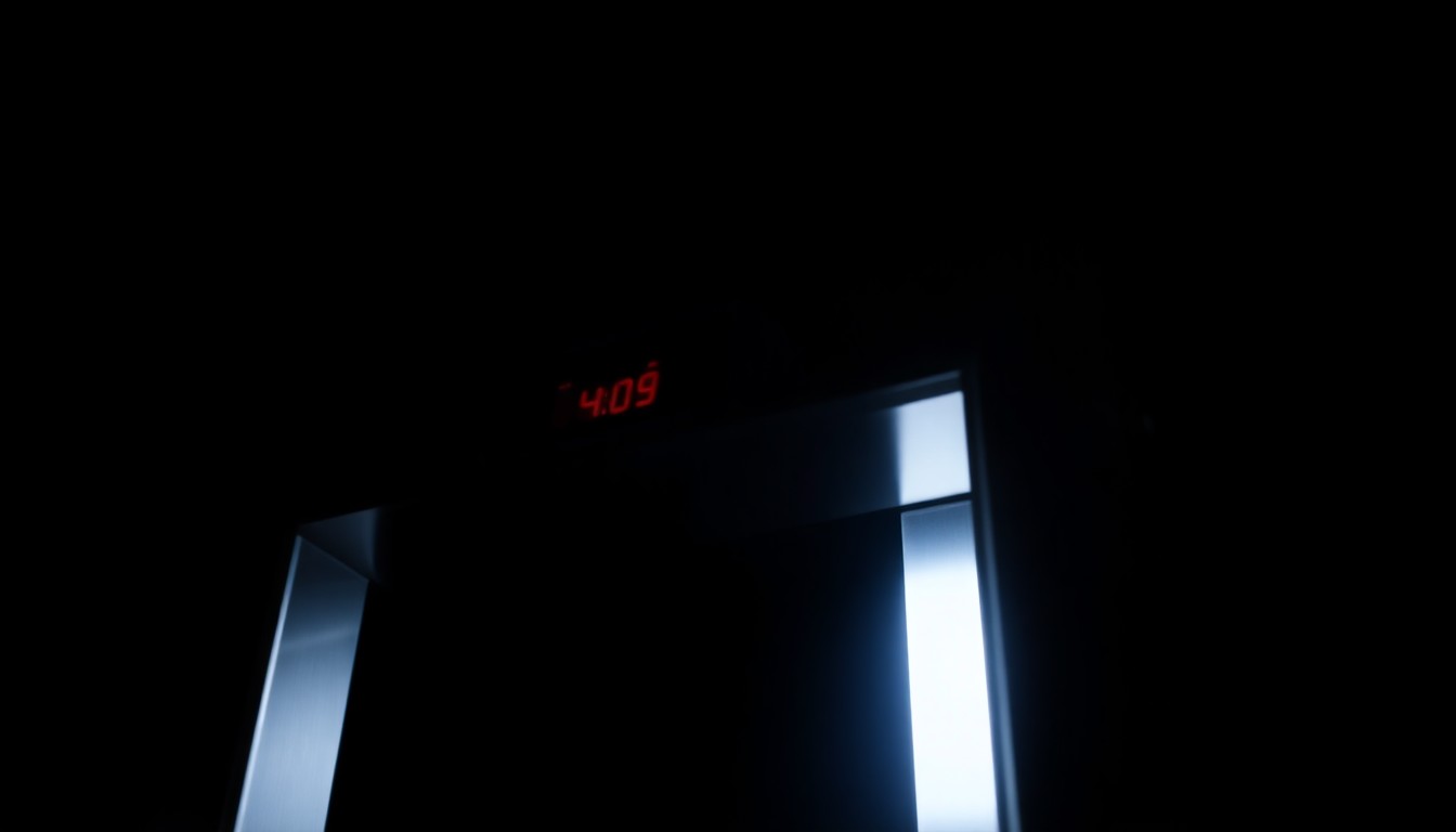 An extreme close-up photograph of a security checkpoint metal detector, its metallic surface and intricate details sharply illuminated by a harsh, direct camera flash against a pitch-black background, conveying a sense of urgency and investigation around airline security.