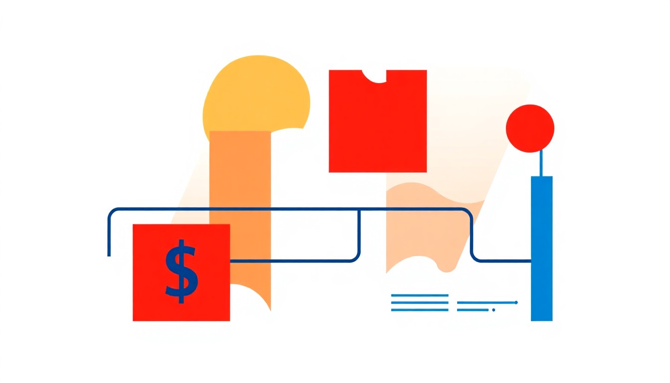 A geometric abstract illustration composed of overlapping triangles and circles in shades of blue, green, and red, conceptually representing the increased liquidity and reduced central bank control in Nigeria's foreign exchange market.