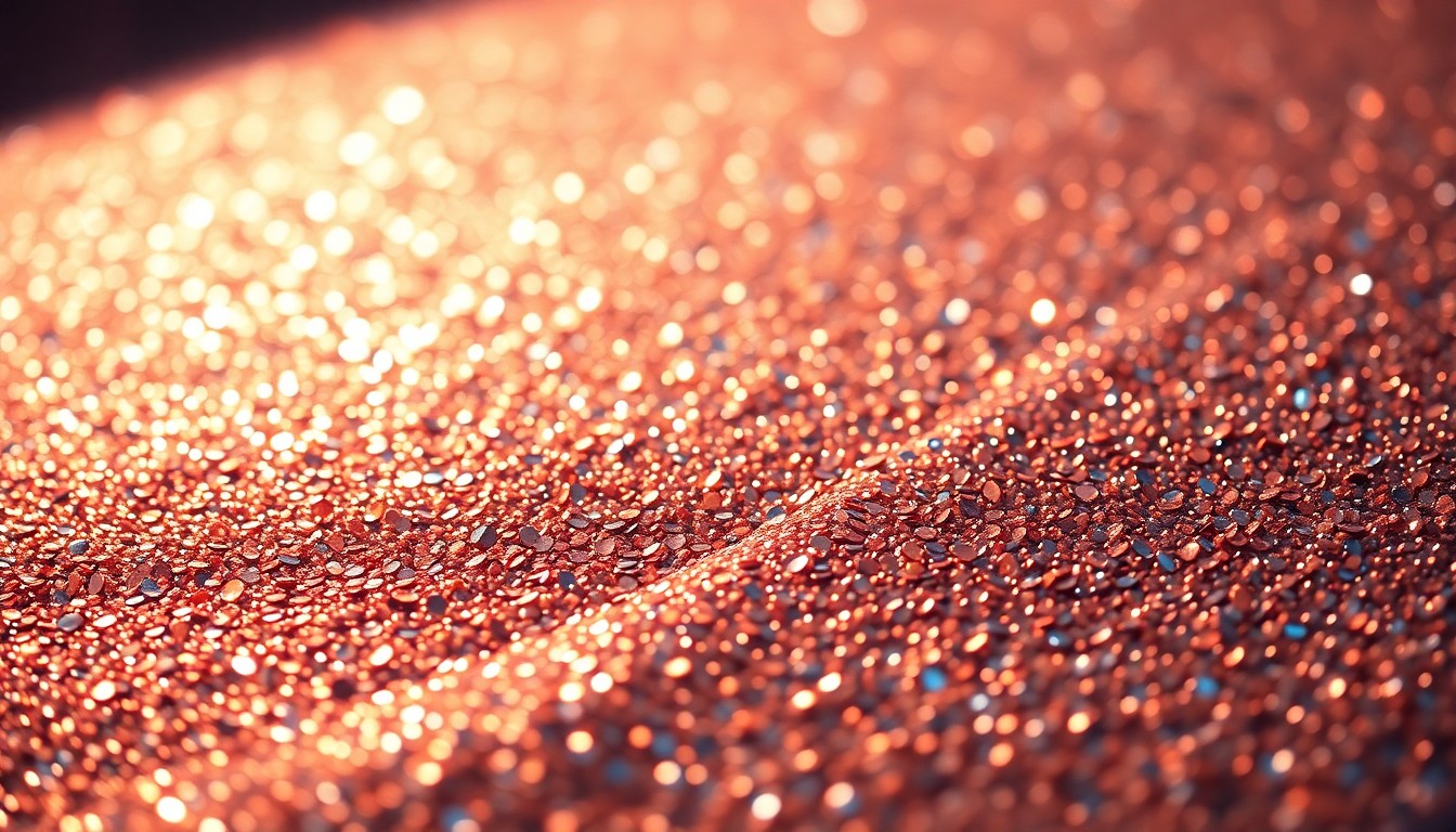 An extreme close-up photograph of shimmering, glittering sequins in high-contrast studio lighting, capturing the luxurious, high-fashion aesthetic of celebrity red carpet style.
