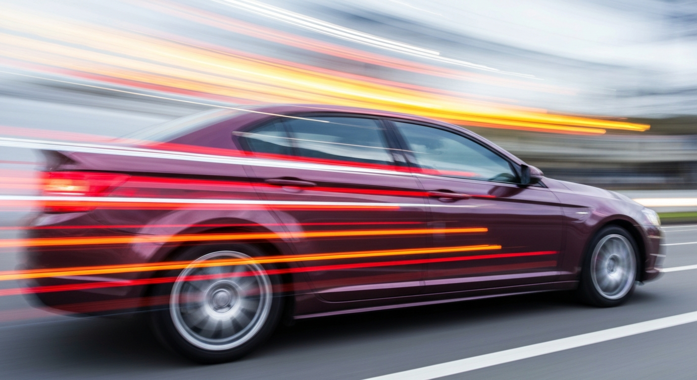 An abstract, colorful image featuring sweeping, blurred lines and shapes that convey a sense of speed and movement, representing the dynamic nature of the auto repair industry.